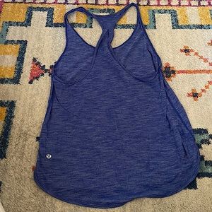 Razor back heather blue tank